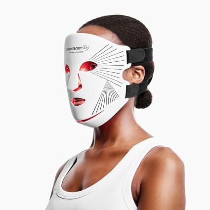 CurrentBody Red Light Therapy LED Face Mask: Series 2 Advanced Anti-Aging, Reduce wrinkles, Best-fit coverage, All skin types, Cordless, Auto shut-off, 10-min session, Storage bag