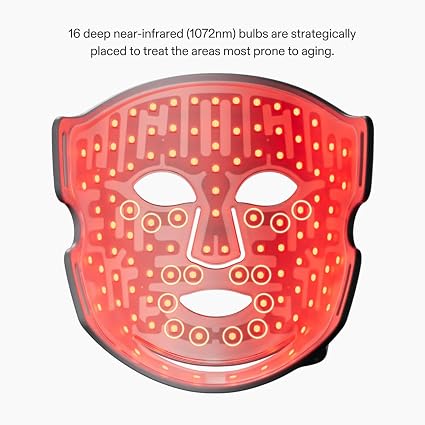 CurrentBody Red Light Therapy LED Face Mask: Series 2 Advanced Anti-Aging, Reduce wrinkles, Best-fit coverage, All skin types, Cordless, Auto shut-off, 10-min session, Storage bag